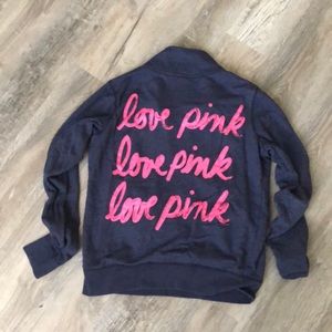 VS Pink half zip sweater